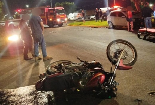 Motociclista de 28 anos morre após colisão com carro em São Gabriel do Oeste