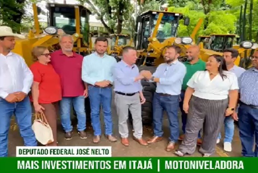 Prefeito Lucas Machado celebra parceria com deputado José Nelto e entrega novos equipamentos para o município