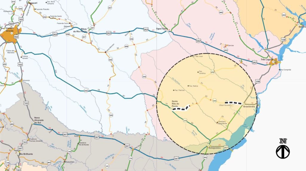 Obra de pavimentação da MS-040 entre Santa Rita e Brasilândia vai impulsionar economia regional